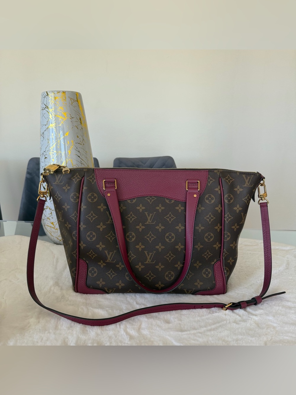 LOUIS VUITTON Aurore Monogram Canvas Estrela MM NM Bag.  Authentic.